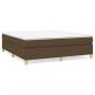 Preview: Boxspringbett mit Matratze Dunkelbraun 160x200 cm Stoff