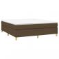 Preview: Boxspringbett mit Matratze Dunkelbraun 160x200 cm Stoff