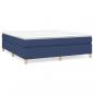 Preview: Boxspringbett mit Matratze Blau 160x200 cm Stoff