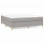Preview: Boxspringbett mit Matratze Hellgrau 180x200 cm Stoff