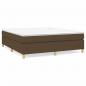 Preview: Boxspringbett mit Matratze Dunkelbraun 180x200 cm Stoff
