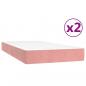 Preview: Boxspringbett mit Matratze Rosa 200x200 cm Samt