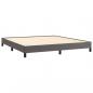 Preview: Bettgestell Grau 160x200 cm Kunstleder