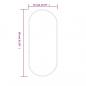 Preview: Wandspiegel Schwarz 80x35 cm Oval
