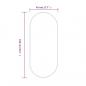 Preview: Wandspiegel Schwarz 100x45 cm Oval