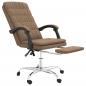 Preview: Bürostuhl mit Liegefunktion Braun Stoff
