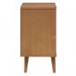 Preview: Nachttisch MOLDE Braun 40x35x65 cm Massivholz Kiefer