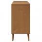 Preview: Schubladenschrank MOLDE Braun 113x40x80 cm Massivholz Kiefer