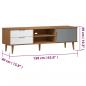 Preview: TV-Schrank MOLDE Braun 158x40x49 cm Massivholz Kiefer