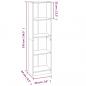 Preview: Bücherregal 4 Fächer Grau Sonoma 40x24x143 cm Holzwerkstoff