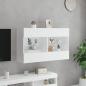 Preview: TV-Wandschrank mit LED-Leuchten Weiß 98,5x30x60,5 cm