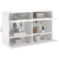 Preview: TV-Wandschrank mit LED-Leuchten Weiß 98,5x30x60,5 cm