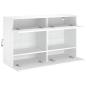 Preview: TV-Wandschrank mit LED-Leuchten Weiß 98,5x30x60,5 cm