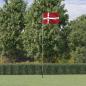 Preview: ARDEBO.de - Flagge Dänemarks mit Mast 5,55 m Aluminium