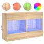 Preview: TV-Wandschrank mit LED-Leuchten Sonoma-Eiche 98,5x30x60,5 cm