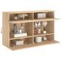 Preview: TV-Wandschrank mit LED-Leuchten Sonoma-Eiche 98,5x30x60,5 cm
