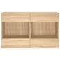 Preview: TV-Wandschrank mit LED-Leuchten Sonoma-Eiche 98,5x30x60,5 cm