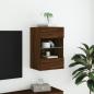 Preview: TV-Wandschrank mit LED-Leuchten Braun Eichen-Optik 40x30x60,5cm