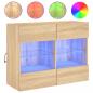 Preview: TV-Wandschrank mit LED-Leuchten Sonoma-Eiche 78,5x30x60,5 cm