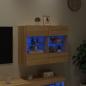 Preview: TV-Wandschrank mit LED-Leuchten Sonoma-Eiche 78,5x30x60,5 cm