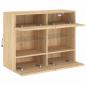 Preview: TV-Wandschrank mit LED-Leuchten Sonoma-Eiche 78,5x30x60,5 cm