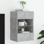 Preview: ARDEBO.de - TV-Wandschrank mit LED-Leuchten Betongrau 40x30x60,5 cm