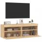 Preview: TV-Wandschränke mit LED-Leuchten 2 Stk. Sonoma-Eiche 60x30x40cm