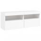 Preview: TV-Wandschrank mit LED-Leuchten Weiß 100x30x40 cm