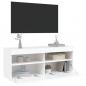 Preview: TV-Wandschrank mit LED-Leuchten Weiß 100x30x40 cm