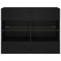 Preview: TV-Wandschrank mit LED-Leuchten Schwarz 78,5x30x60,5 cm