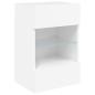 Preview: TV-Wandschränke mit LED-Leuchten 2 Stk. Weiß 40x30x60,5 cm