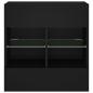 Preview: TV-Wandschrank mit LED-Leuchten Schwarz 58,5x30x60,5 cm