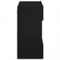 Preview: TV-Wandschrank mit LED-Leuchten Schwarz 58,5x30x60,5 cm
