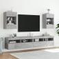 Preview: TV-Wandschränke mit LED-Leuchten 2 Stk. Betongrau 40x30x60,5 cm