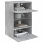 Preview: TV-Wandschränke mit LED-Leuchten 2 Stk. Betongrau 40x30x60,5 cm