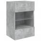 Preview: TV-Wandschränke mit LED-Leuchten 2 Stk. Betongrau 40x30x60,5 cm