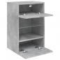 Preview: TV-Wandschränke mit LED-Leuchten 2 Stk. Betongrau 40x30x60,5 cm