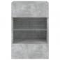 Preview: TV-Wandschränke mit LED-Leuchten 2 Stk. Betongrau 40x30x60,5 cm