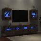 Preview: TV-Wandschränke mit LED-Leuchten 2 Stk. Räuchereiche