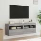 Preview: TV-Wandschränke mit LED-Leuchten 2 Stk. Grau Sonoma 60x30x40 cm