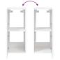 Preview: TV-Wandschränke mit LED-Leuchten 2 Stk. Weiß 30,5x35x70 cm