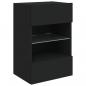 Preview: TV-Wandschrank mit LED-Leuchten Schwarz 40x30x60,5 cm