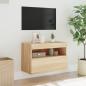 Preview: TV-Wandschrank mit LED-Leuchten Sonoma-Eiche 60x30x40 cm