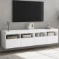 Preview: ARDEBO.de - TV-Wandschränke mit LED-Leuchten 2 Stk. Weiß 80x30x40 cm