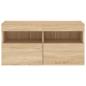 Preview: TV-Wandschrank mit LED-Leuchten Sonoma-Eiche 80x30x40 cm
