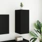 Preview: TV-Wandschrank mit LED-Leuchten Schwarz 30,5x35x70 cm