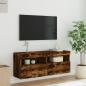 Preview: TV-Wandschrank mit LED-Leuchten Räuchereiche 100x30x40 cm