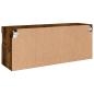 Preview: TV-Wandschrank mit LED-Leuchten Räuchereiche 100x30x40 cm