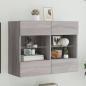 Preview: ARDEBO.de - TV-Wandschrank mit LED-Leuchten Grau Sonoma 78,5x30x60,5 cm