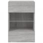 Preview: TV-Wandschrank mit LED-Leuchten Grau Sonoma 40x30x60,5 cm
